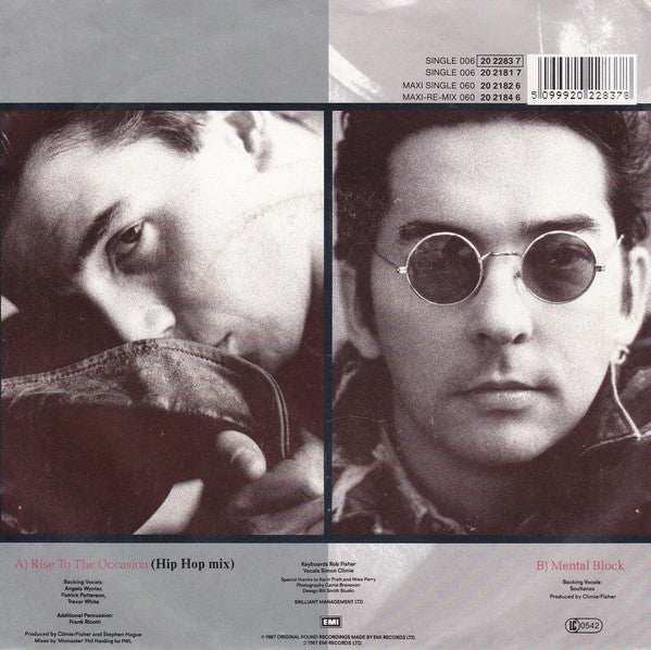 Climie Fisher - Rise To The Occasion 12952 Vinyl Singles Vinyl Goed / Hoes Goed