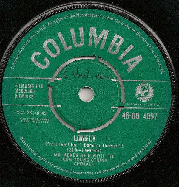 Herr Acker Bilk mit dem Leon Young String Chorale – Lonely 04455