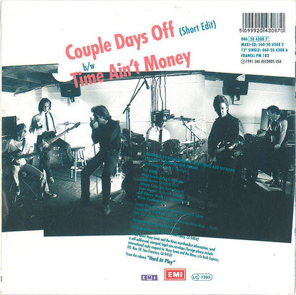 Huey Lewis And The News - Couple Days Off Vinyl Singles Vinyl Zeer Goed / Hoesje Goed "VINYLSINGLES.NL"