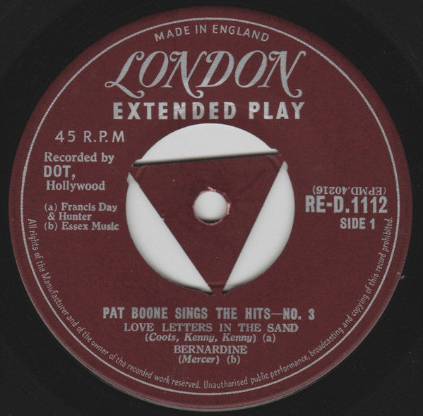 Pat Boone – Singt die Hits Nummer 3 40587