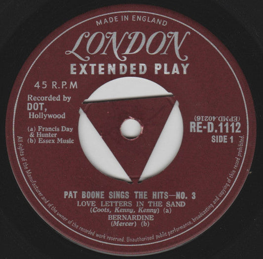 Pat Boone – Singt die Hits Nummer 3 40587