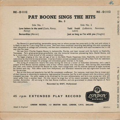 Pat Boone – Singt die Hits Nummer 3 38342
