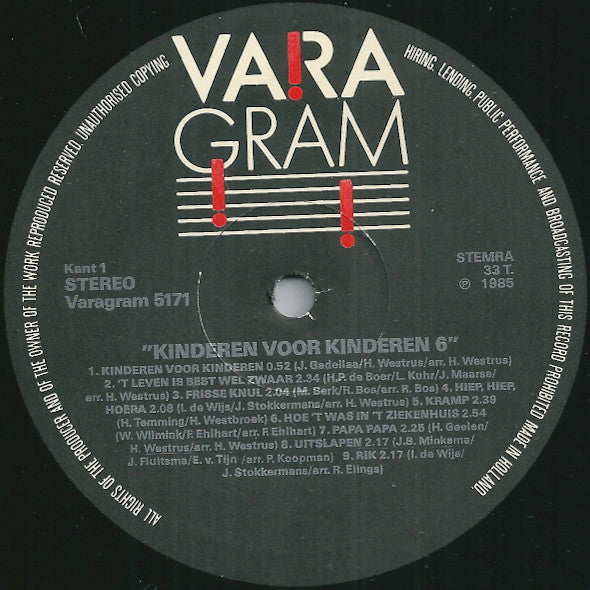 Kinderen voor Kinderen - Kinderen Voor Kinderen 6 (LP) 46543 Vinyl LP JUKEBOXSINGLES.NL   