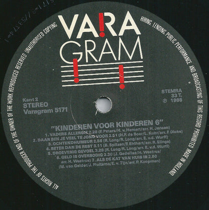 Kinderen voor Kinderen - Kinderen Voor Kinderen 6 (LP) 46543 Vinyl LP JUKEBOXSINGLES.NL   