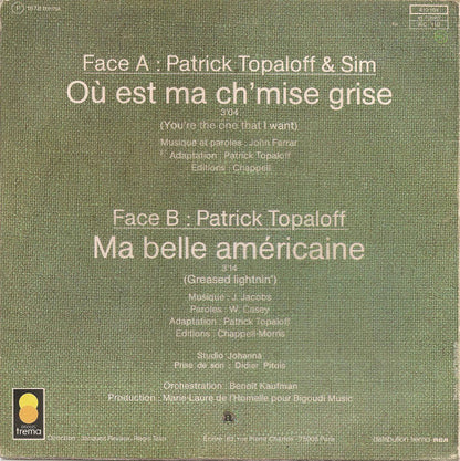 Patrick Topaloff &amp; Sim – Où Est Ma Ch'mise Grise 30226
