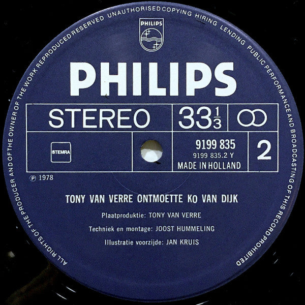 Tony van Verre Ontmoette Ko van Dijk - Tony van Verre Ontmoette Ko van Dijk (LP) 48301 Vinyl LP JUKEBOXSINGLES.NL   