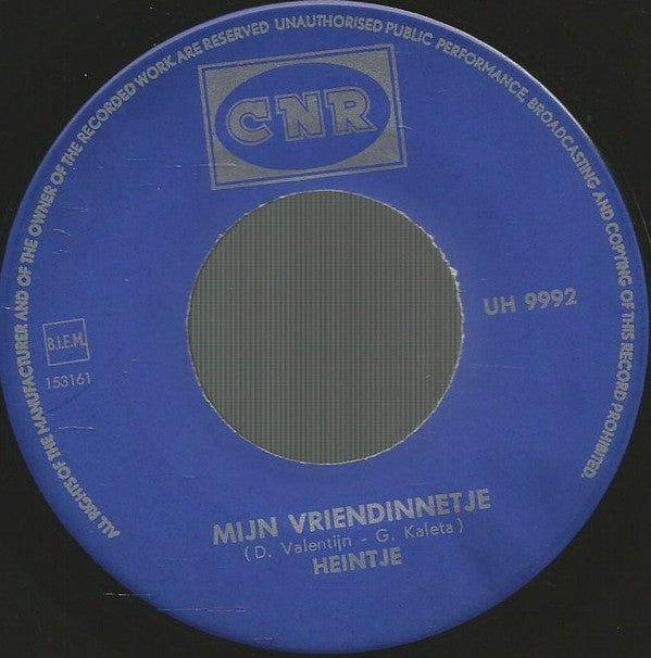 Heintje - Mijn Vriendinnetje 34541 Vinyl Singles Vinyl Zeer Goed / Hoesje Goed "VINYLSINGLES.NL"