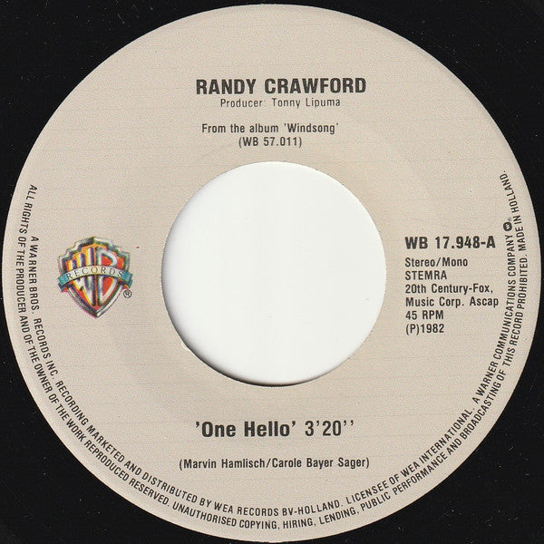 Randy Crawford - One Hello 03512
