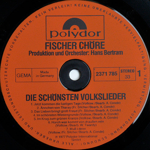 Fischer Chöre – Die schönsten Volkslieder (LP) 49673