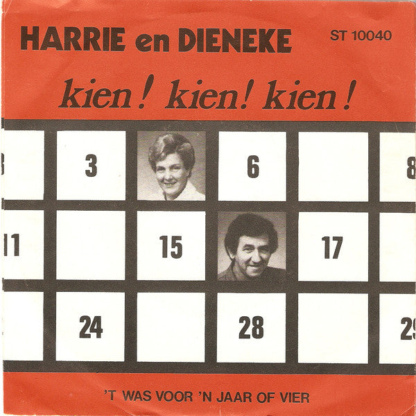 Harrie en Dieneke - Kien Kien Kien Vinyl Singles Vinyl Zeer Goed / Hoesje Goed "VINYLSINGLES.NL"