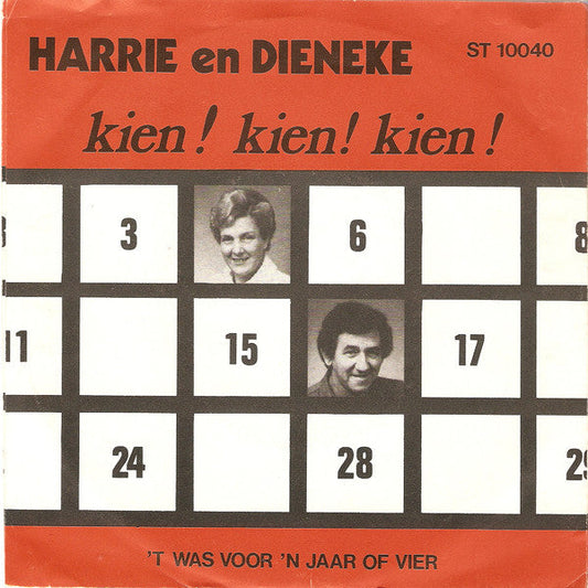 Harrie en Dieneke - Kien Kien Kien Vinyl Singles Vinyl Zeer Goed / Hoesje Goed "VINYLSINGLES.NL"