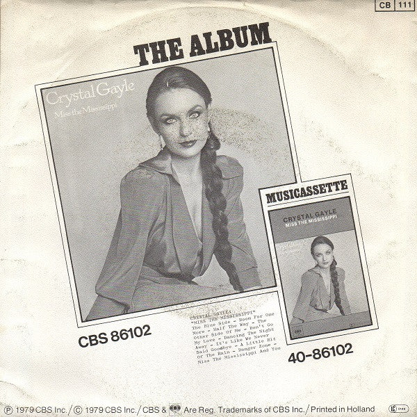 Crystal Gayle - The Blue Side 38791 Vinyl Singles Vinyl Goed / Hoes Goed