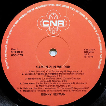 Benny Neyman – Together We Are Rich (LP) (B)