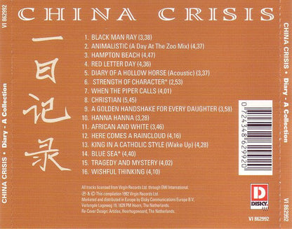China Crisis - Diary - A Collection (CD) 70892 Compact Disc Goede Staat
