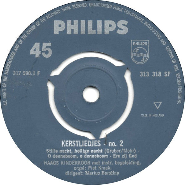 Haags Kinderkoor - Vrolijk Kerstfeest Kerstliedjes No. 2 Vinyl Singles Vinyl Zeer Goed / Hoesje Goed "VINYLSINGLES.NL"