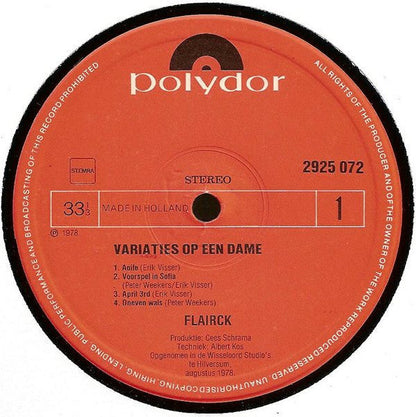 Flairck - Variaties Op Een Dame (LP) 46234 Vinyl LP JUKEBOXSINGLES.NL   