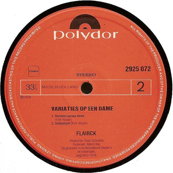 Flairck - Variaties Op Een Dame (LP) 46234 Vinyl LP JUKEBOXSINGLES.NL   