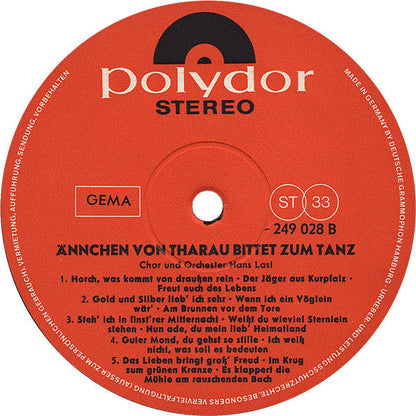 Chor Hans Last Und Orchester Hans Last - Ännchen Von Tharau Bittet Zum Tanz (LP) 49701