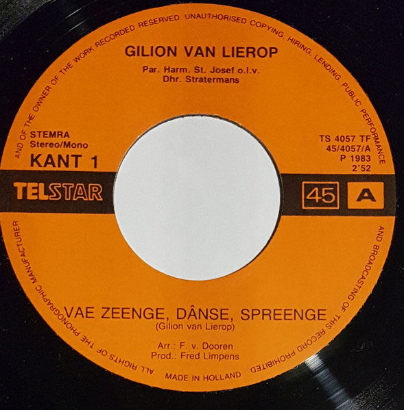 Gilion van Lierop, José Van Dooren - Vae Zenge,Dânse,Spreenge 28865