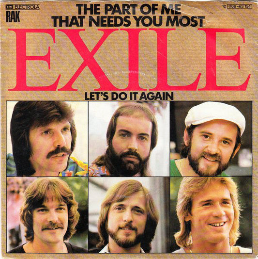 Exile - The Part Of Me That Needs You Most 42038 Vinyl Singles Vinyl Zeer Goed / Hoesje Goed "VINYLSINGLES.NL"