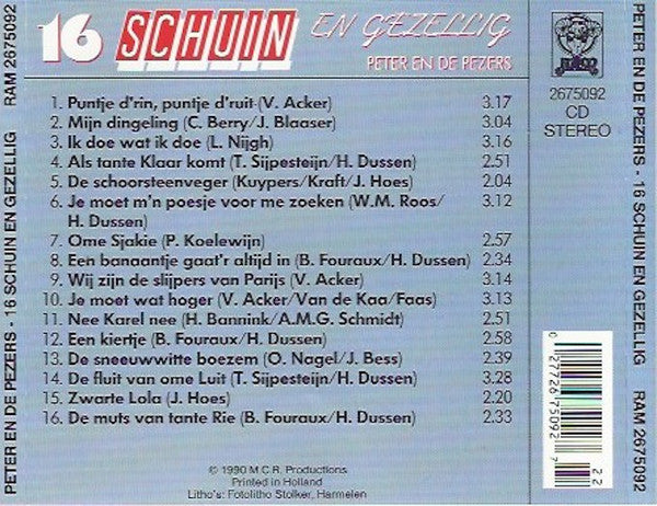 Peter En De Pezers - 16 Schuin En Gezellig (CD) 70895 Compact Disc Goede Staat