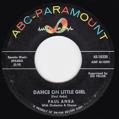 Paul Anka - Dance On Little Girl 42493 Vinyl Singles Vinyl Goed / Hoes Generic