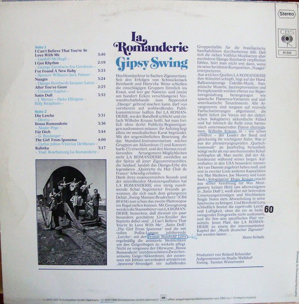 La Romanderie - Gipsy Swing (LP) 46699