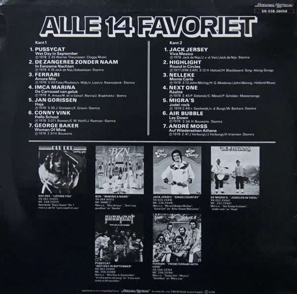 Various - Alle 14 Favoriet (LP) 49308 Vinyl LP JUKEBOXSINGLES.NL   