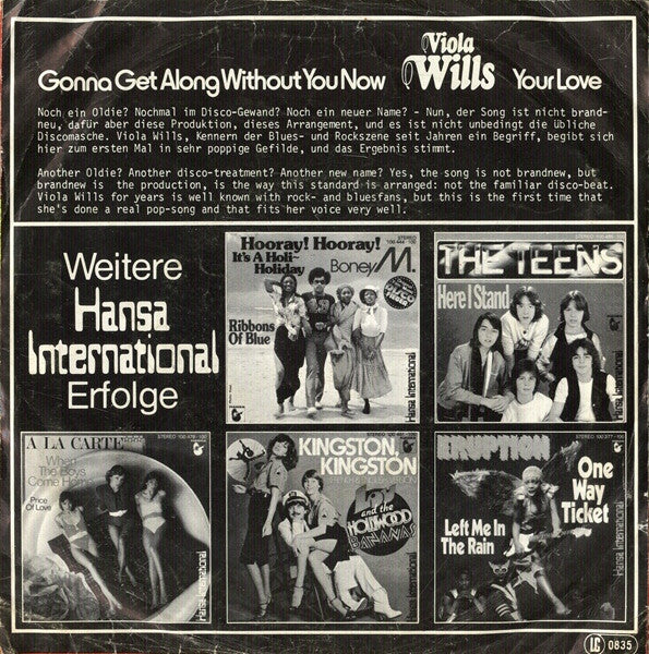 Viola Wills - Gonna Get Along Without You Now 42149 Vinyl Singles Vinyl Goed / Hoes Goed