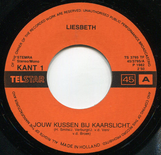 Liesbeth - Jouw Kussen Bij Kaarslicht 41610 Vinyl Singles Vinyl Goed / Hoes Generic