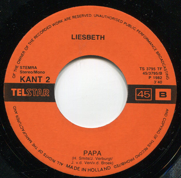 Liesbeth - Jouw Kussen Bij Kaarslicht 41610 Vinyl Singles Vinyl Goed / Hoes Generic