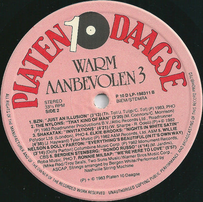 Various - Warm Aanbevolen 1983 (LP) 50975 Vinyl LP JUKEBOXSINGLES.NL   