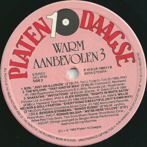 Various - Warm Aanbevolen 1983 (LP) 44445 Vinyl LP JUKEBOXSINGLES.NL   