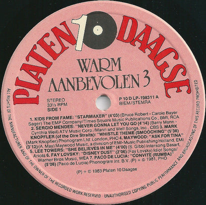 Various - Warmly Recommended 1983 (LP) 44444
