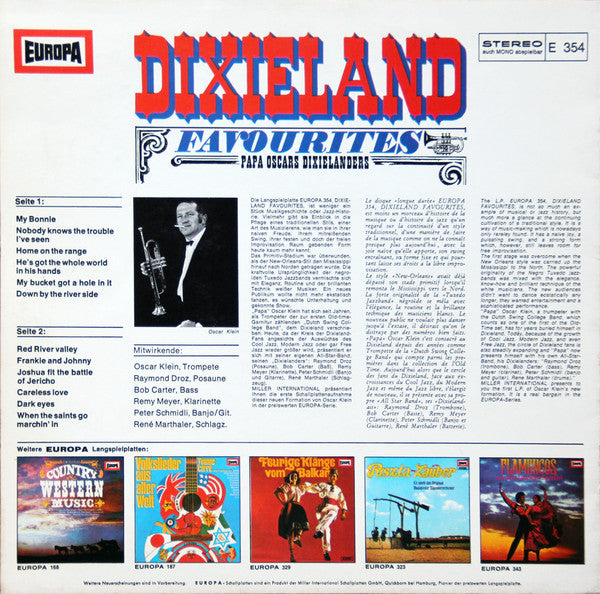 Papa Oscars Dixielanders - Dixieland Favourites (LP) 40216 Vinyl LP JUKEBOXSINGLES.NL   