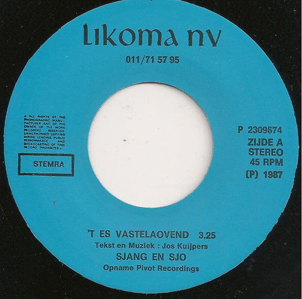 Sjang &amp; Sjo - 'T Es Vasteloavend 34186