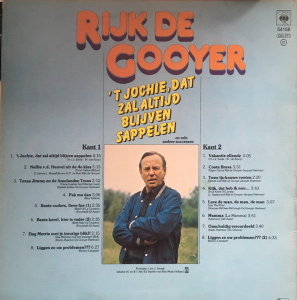 Rijk De Gooyer - 't Jochie, Dat Zal Altijd Blijven Sappelen (LP) 52290 Vinyl LP Vinyl Goed / Hoes Goed