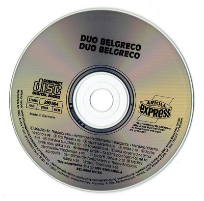 Duo Belgreco - Duo Belgreco (CD) 70660 Compact Disc Goede Staat