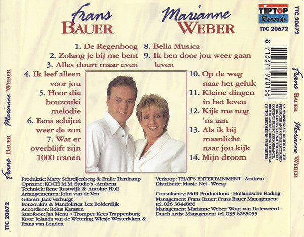 Frans Bauer & Marianne Weber - Frans Bauer & Marianne Weber (CD) 71051 Compact Disc Goede Staat