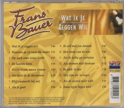 Frans Bauer – Was ich dir erzählen möchte (CD)