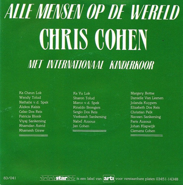 Chris Cohen - Alle Mensen Op De Wereld 17893 Vinyl Singles Vinyl Goed / Hoes Goed