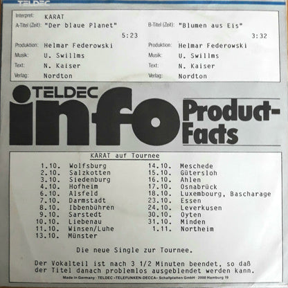 Karat - Der Blaue Planet 40985 Vinyl Singles Vinyl Goed / Hoes Goed