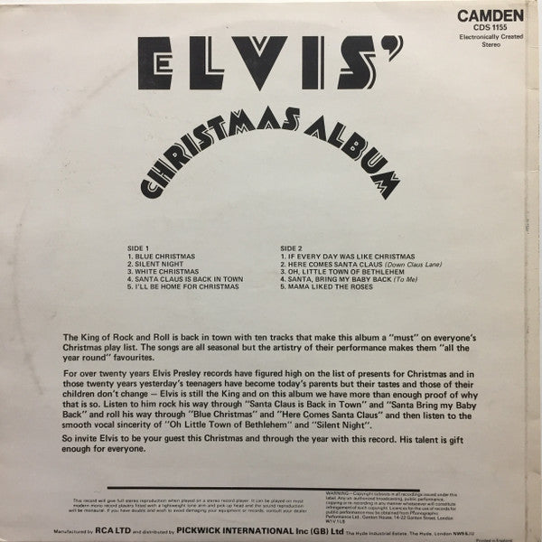 Elvis Presley - Elvis' Christmas Album (LP) (B) Vinyl LP Vinyl Goed / Hoes Redelijk52417