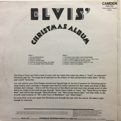Elvis Presley - Elvis' Christmas Album (LP) (B) Vinyl LP Vinyl Goed / Hoes Redelijk52417