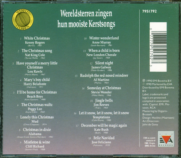 Various - Wereldsterren Zingen Hun Mooiste Kerstsongs (CD) 70545 Compact Disc Goede Staat