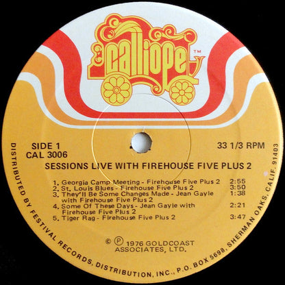 Red Nichols Firehouse Five Plus 2 - Sessions Live (LP) 46130 Vinyl LP JUKEBOXSINGLES.NL   