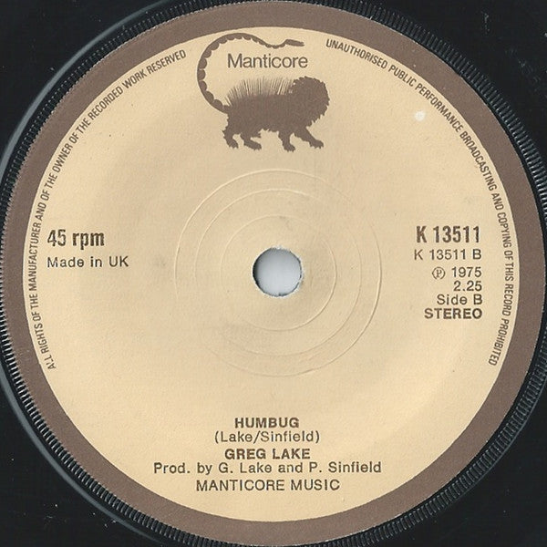 Greg Lake - I Believe In Father Christmas 42143 Vinyl Singles Toevoegen Vinyl Goed / Hoes Generic