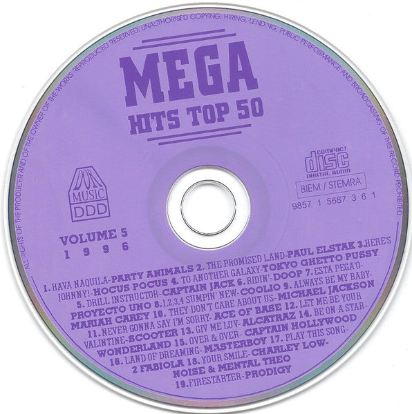Various - Het Beste Uit De Mega Top 50 Van 1996 Volume 5 (CD) 70422 Compact Disc Goede Staat