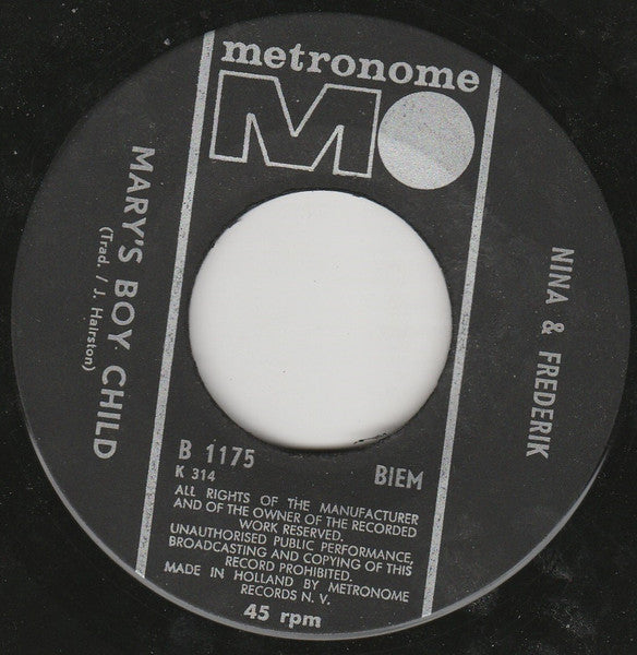 Nina & Frederik - Mary's Boychild 42238 Vinyl Singles Toevoegen Vinyl Goed / Hoes Generic