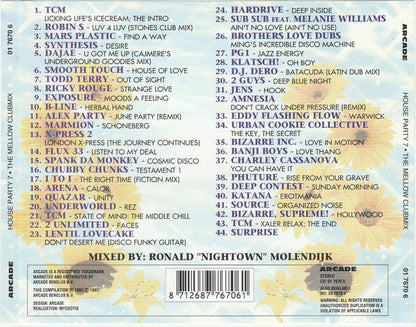 Various - House Party 7 (The Mellow Clubmix) (CD) 70446 Compact Disc Goede Staat